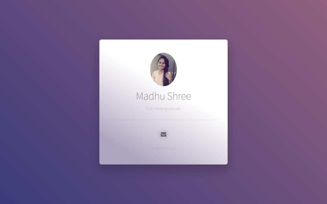 Carrd profile picture for @madhu